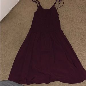 maroon summer dress